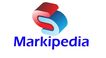 Markipedia presenta éste logotipo provisional el 8 de Septiembre del 2012 rescatando los colores básicos: Rojo y azul junto con la figura abstracta curva. Este logo fue provisional. Fue oficial hasta el 9 de Noviembre.